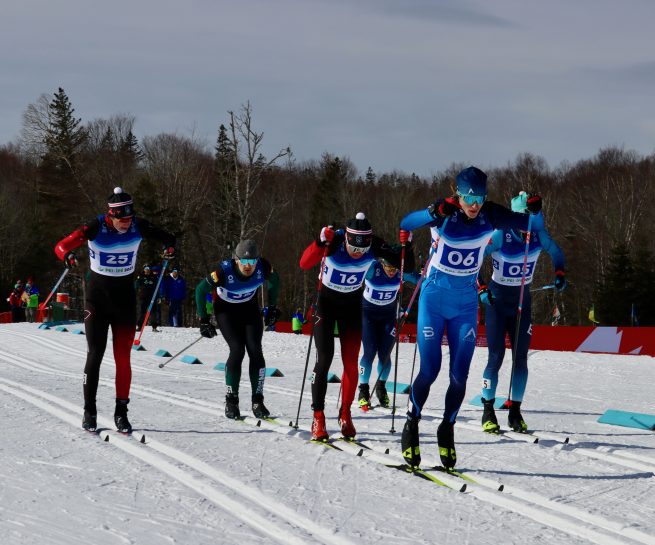 Photo of Isaac Fortin cross-country skiing