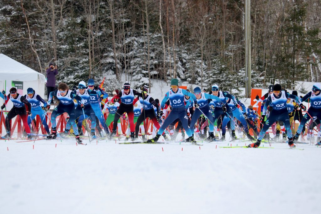 Isaac fortin cross country skiing at the Canada Winter Games