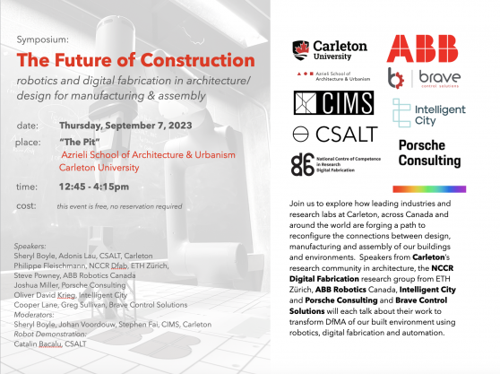 Future of Construction poster. All written text in the image is in the text below