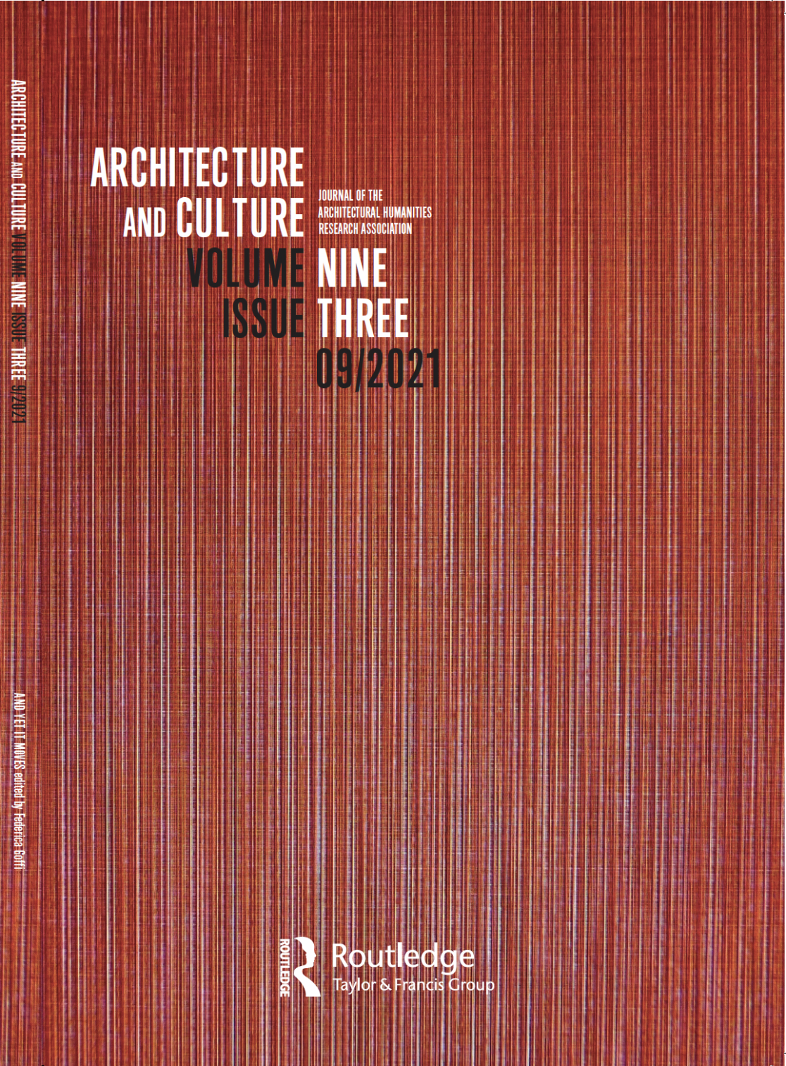 Cover for the Volume 9, Issue 3 of the Architecture and Culture journal.