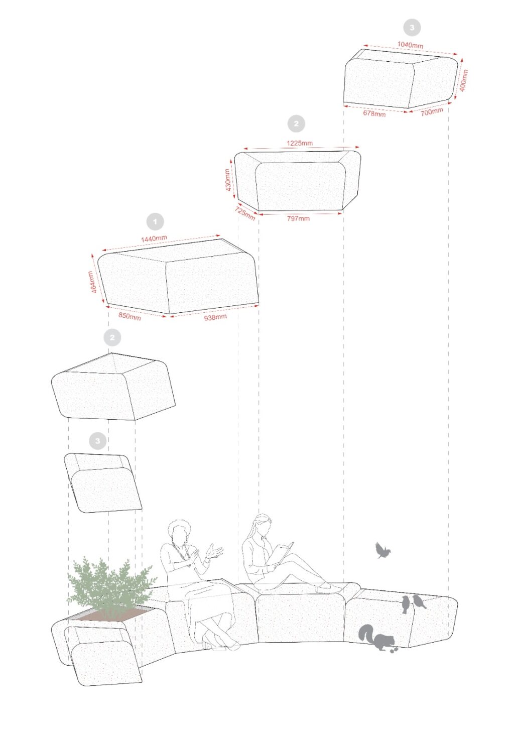 Image of winning project from the Wellness Bench Student Design Competition