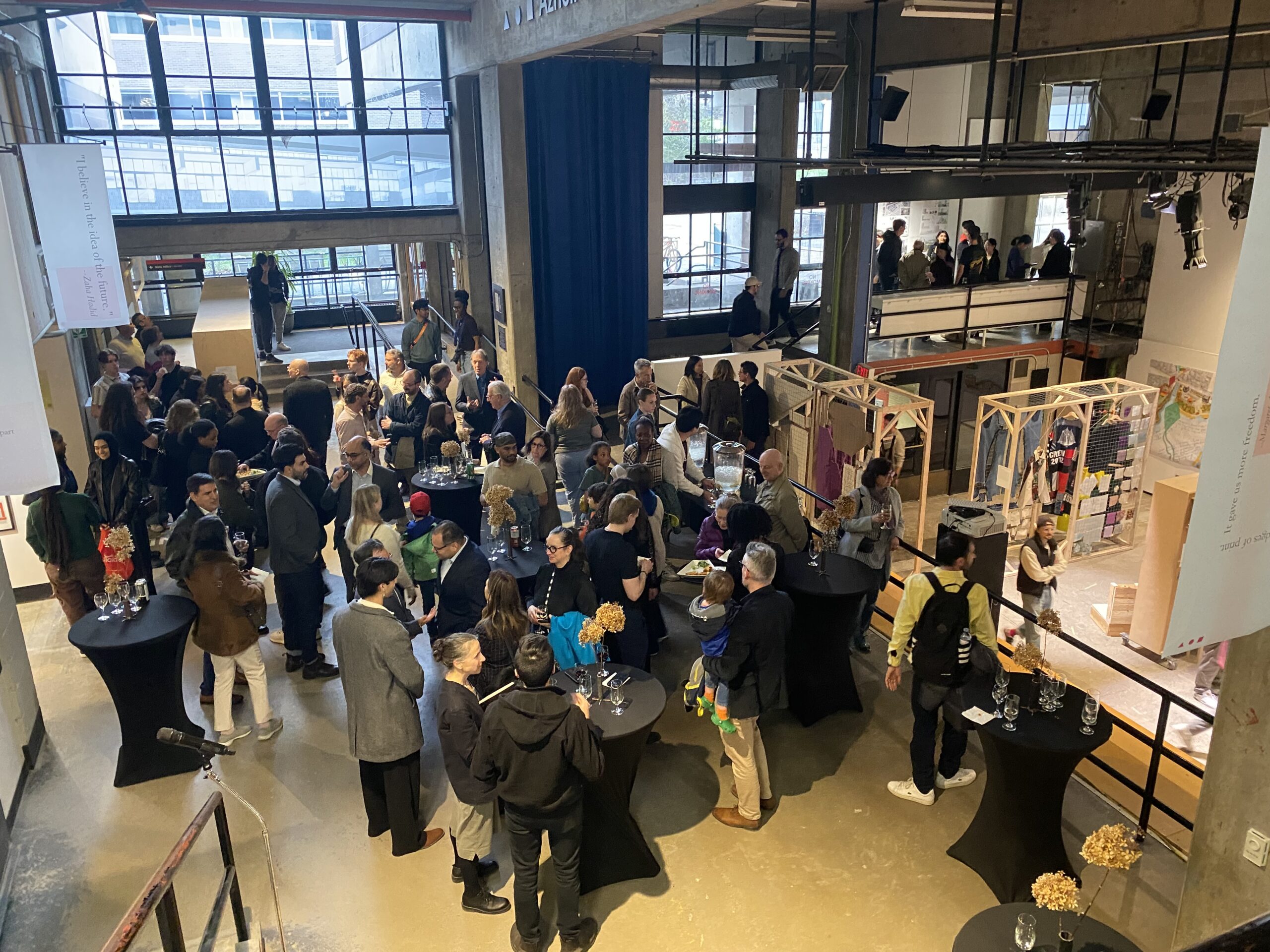 People gathering in the pit for the year end show.
