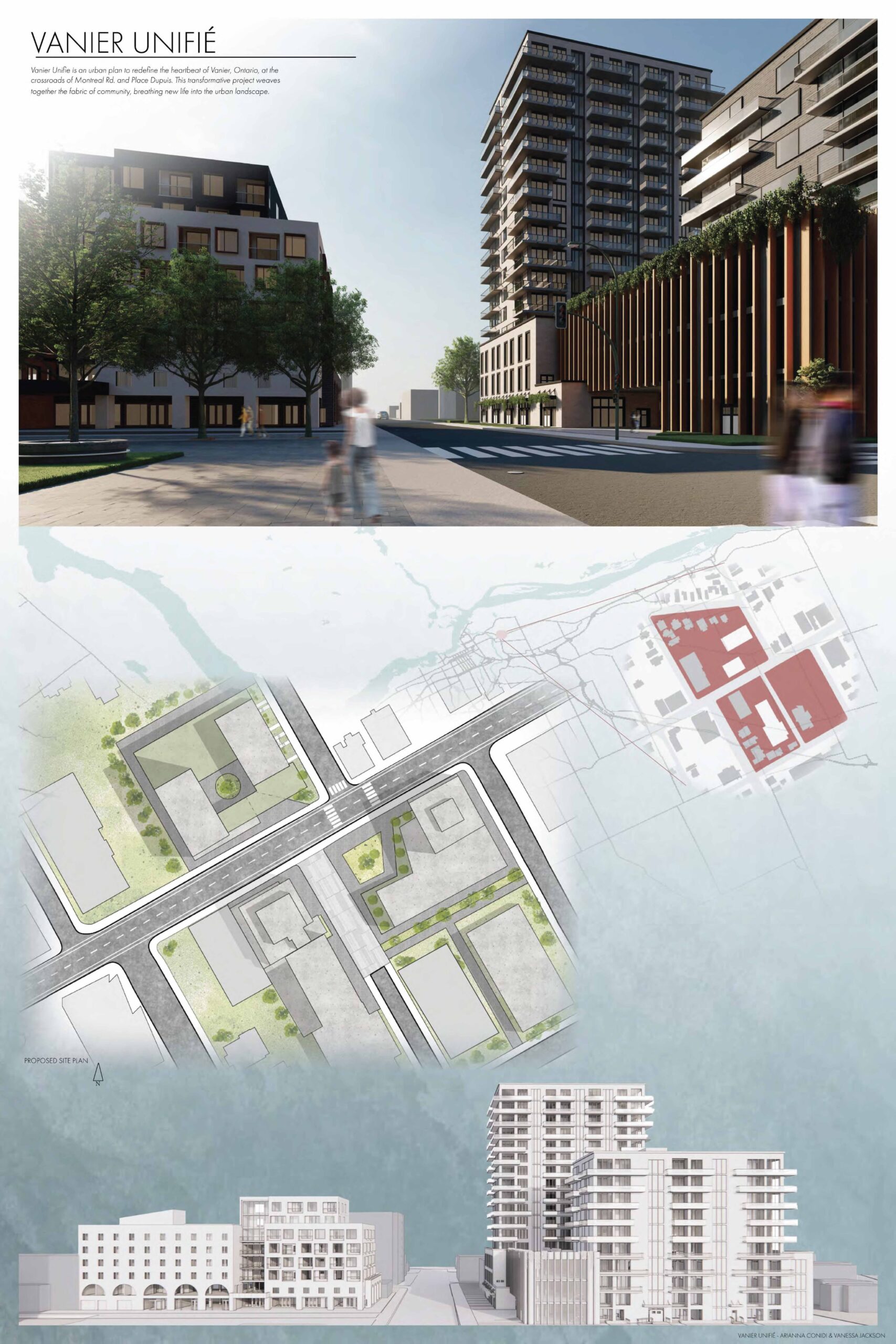 Wide open street plan with mid rise rectilinear buildings. 