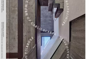 Book cover showing a concrete stair space with the title arranged in a circular layout