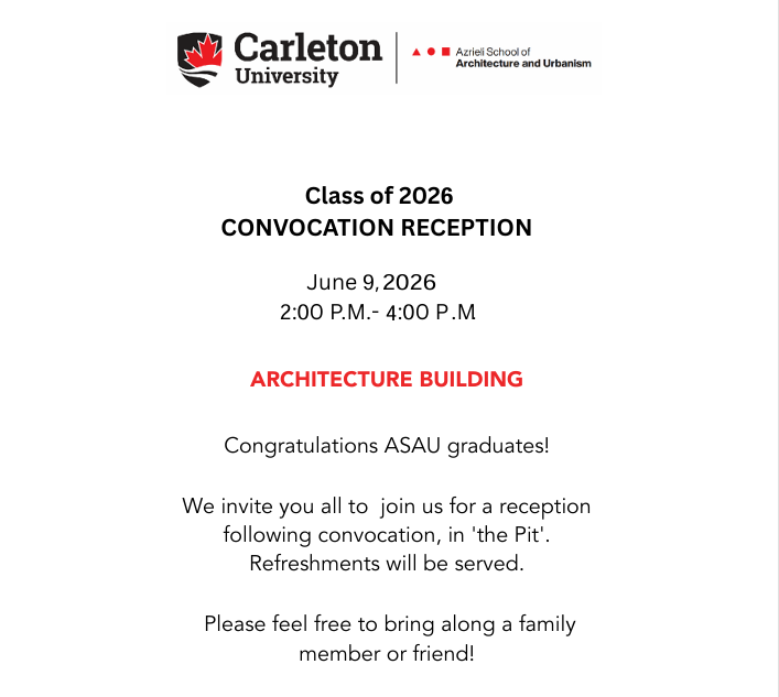 invitation to the ASAU Convocation Reception. 