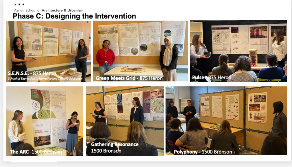 image of students presenting their presentation for feedback