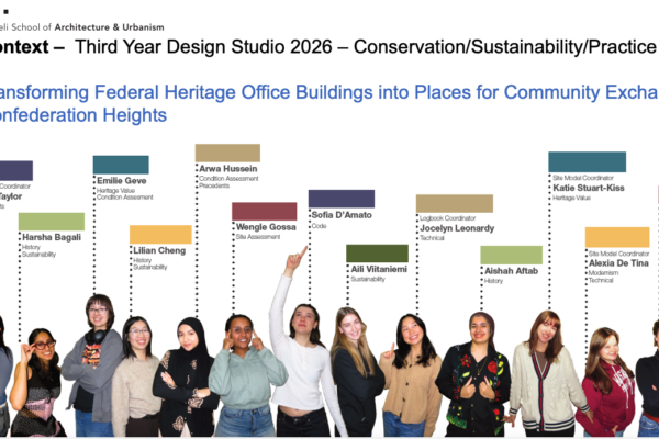 13 students from third year design studio